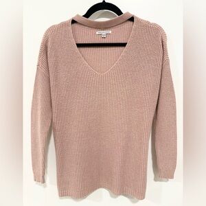 American Eagle Outfitters Strap Neck Choker Sweater in Pink | Women’s Size Small